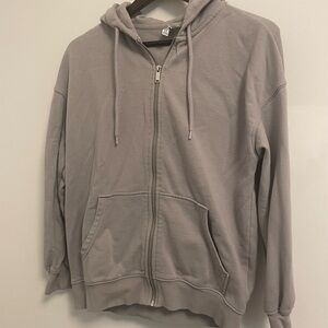 H&M Women's Zip-Up Gray Hoodie